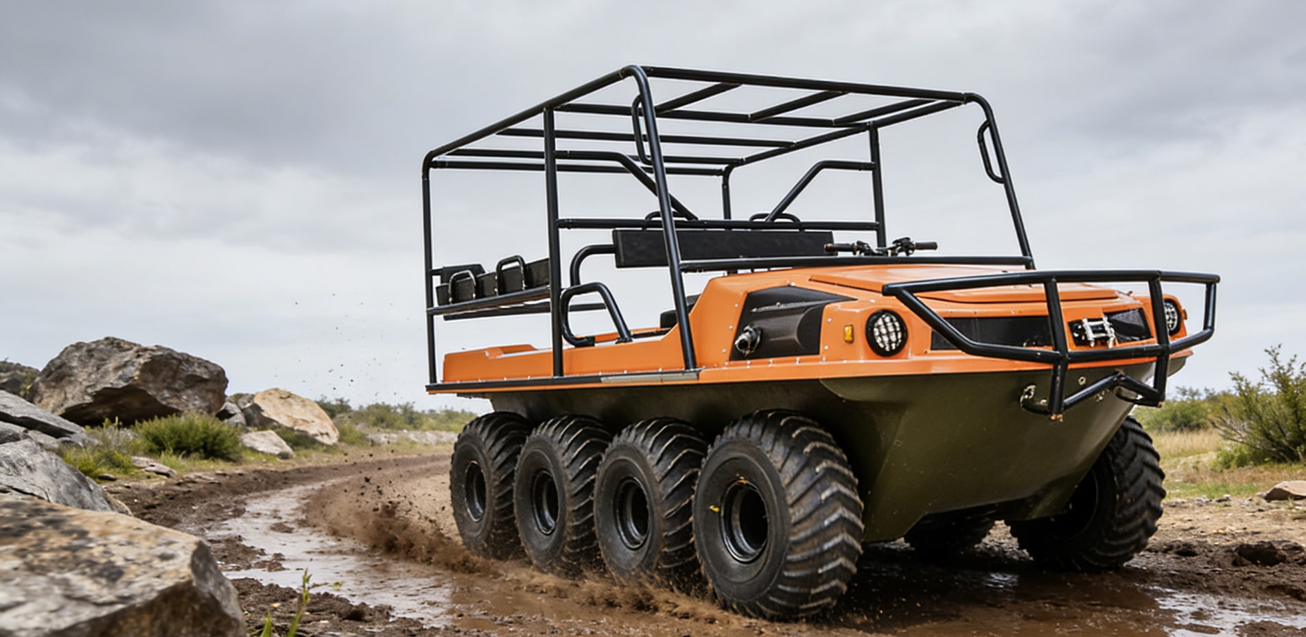 Véhicule tout terrain amphibie 8X8